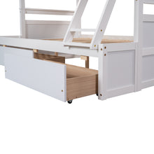 Load image into Gallery viewer, Twin over Full Bunk Bed with Storage - White(OLD SKU :LP000022AAK)
