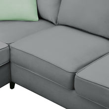 Load image into Gallery viewer, [VIDEO provided] 112*87&quot; Sectional Sofa Couches Living Room Sets, 7 Seats Modular Sectional Sofa with Ottoman, L Shape Fabric Sofa Corner Couch Set with 3 Pillows, Grey(New of GS008210AAG)
