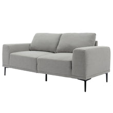 Load image into Gallery viewer, Large Sofa, 74.8 Inch Linen Fabric Loveseat Couch Mid-Century Modern Upholstered Accent Couches for Living Room, Apartment, Bedroom,Light Grey
