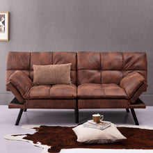 Load image into Gallery viewer, Convertible Memory Foam Futon Couch Bed, Modern Folding Sleeper Sofa-SF267PUCH
